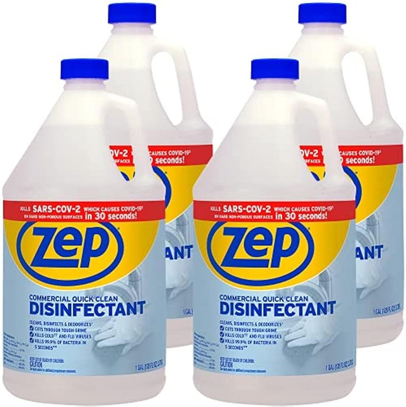 Zep Commercial Quick Clean Disinfectant - 1 Gallon (Case of 4) - ZUQCD128 - Image 1